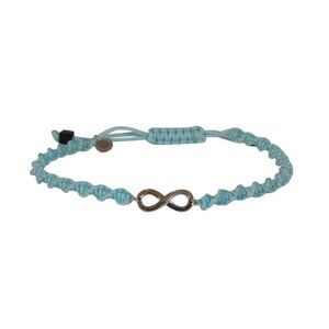 Tateossian London Spiral Rope Bracelet Turquoise Light SKy Blue Silver Infinity